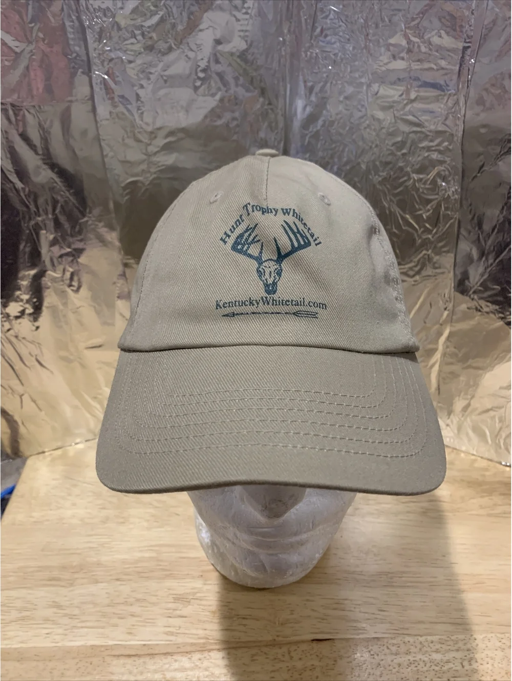 Whitetail Deer Trophy Hunt Kentucky  Buck Deer Whitetails Tan Baseball Cap